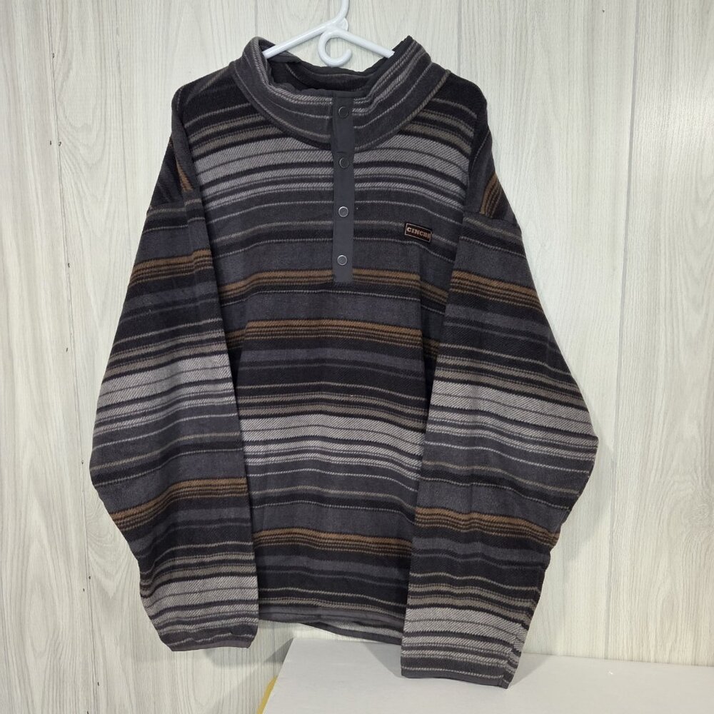 Cinch Sweater Mens 3xl Multicolor Aztec Stripe Snap Pullover Western Cowboy